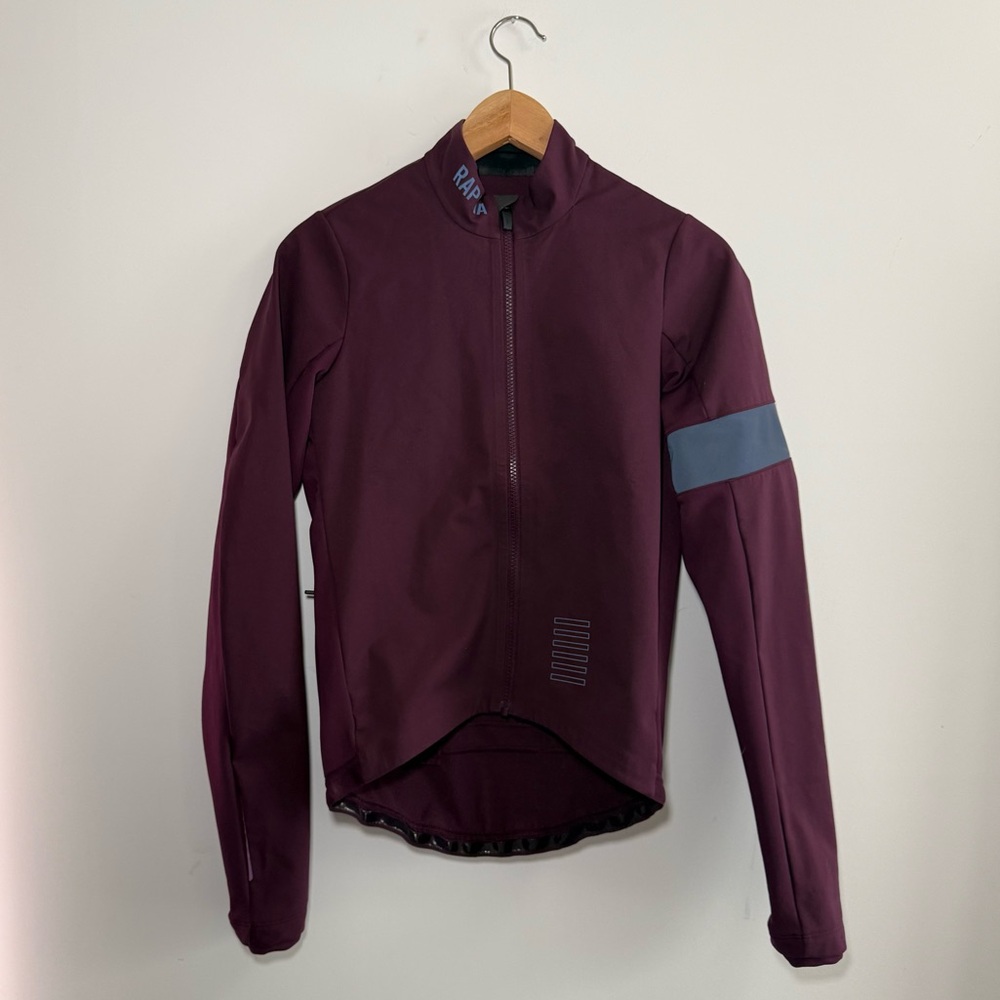 Rapha Plum Cycling Jacket with Slate Arm Stripe